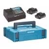 CONJUNTO DE FONTE DE ALIMENTAÇÃO MAKITA 12V 2x2,0Ah (BL1021Bx2+DC10SB) MAKPAC