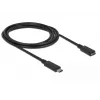 Cabo USB DeLOCK SuperSpeed USB 3.2 Gen 1 2 m USB-C preto