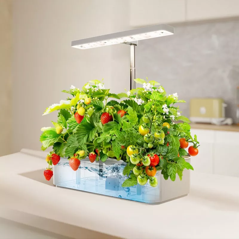 Sistema inteligente de cultivo de plantas de interior GreenBlue, vaso SMART, capacidade 4L, para 12 plantas, LEDs de espetro completo, GB133