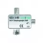 axing SZU 3-00 - 0,0001 - 2,4 GHz - 20 dB - prateado - conector fêmea F/conector macho F - alumínio