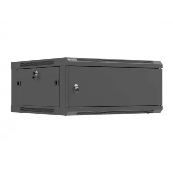 Armário de rede 19 polegadas para montagem na parede LANBERG 4U 600×600 mm, preto