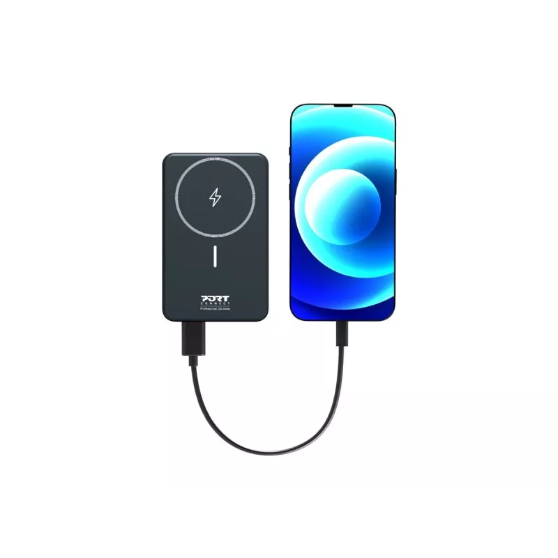 Powerbank Port Designs 907005 10000 mAh carregamento sem fios preto
