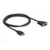 Adaptador de cabo de vídeo DeLOCK 85653 1,5 m HDMI Type-A DVI preto