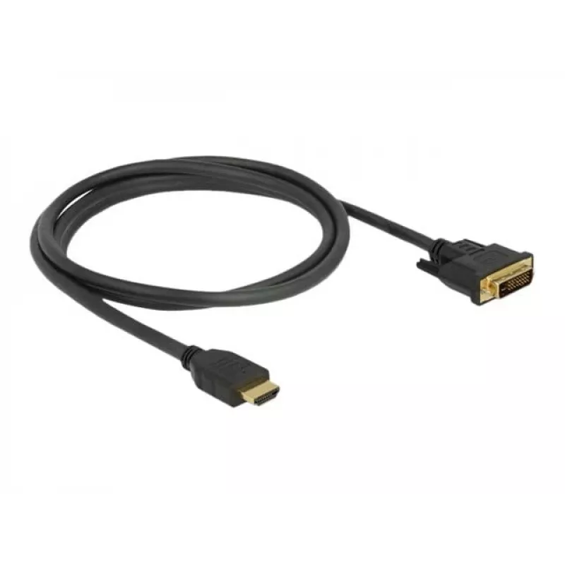 Adaptador de cabo de vídeo DeLOCK 85653 1,5 m HDMI Type-A DVI preto