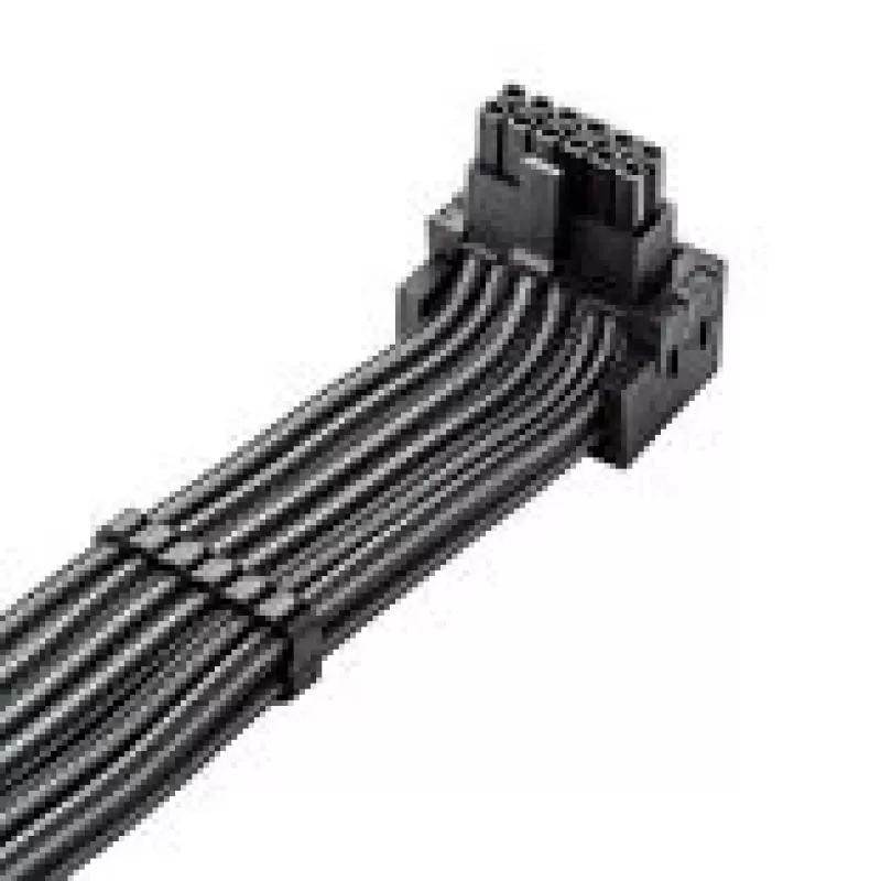 Cabo CableMod C-Series Pro, variante B, 90°, de 16 pinos para 4x 8 pinos PCIe, carbon