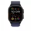 Apple 49 mm Alpine Loop Navy - pequeno - acabamento em titânio preto
