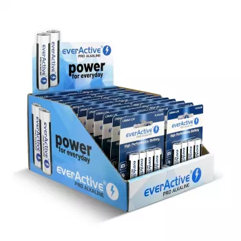 Pilhas alcalinas everActive LR64BLPADIS — 96 unid., tamanho AA