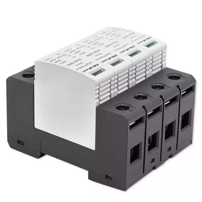 Protetor contra sobretensões QOLTEC 52588 AC 4P 420V T2 C — para-raios AC de 4 polos, 420 V, Tipo 2