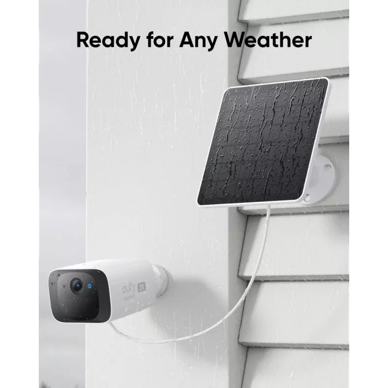Painel solar Eufy 3W para câmaras EufyCam 2, EufyCam 2 Pro, EufyCam 2C, EufyCam 2C Pro, EufyCam S330, SolocamS230
