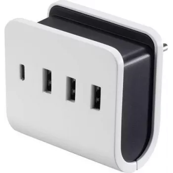 VOLTCRAFT VC-11374055 Carregador USB adaptador de tomada corrente de saída (máx.) 4,8 A 4 x USB, conector fêmea USB-C™