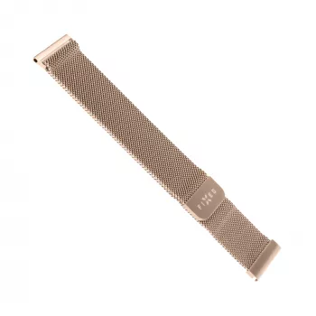 Pulseira de malha em aço inoxidável FIXED FIXMEST-20MM-RG 20 mm fecho rápido, Ouro rosa