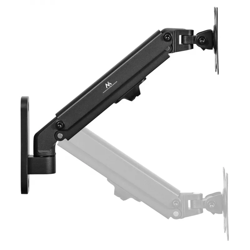 Maclean MC-458 suporte de parede para monitor, mola a gás, altura ajustável, 17-27 polegadas, até 7 kg, VESA 75x75/100x100, preto