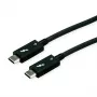 Cabo USB ROLINE 0,8 m USB 3.2 Gen 1 40000 Mbit/s preto
