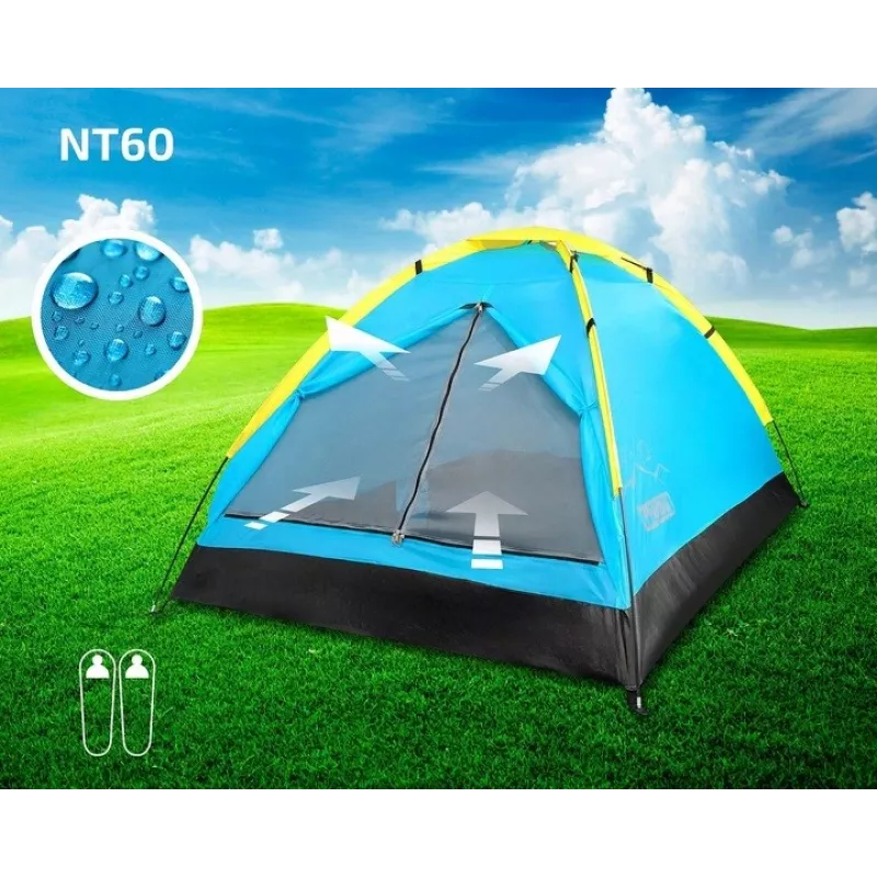 Tenda PROMIS NT60 iglu de campismo para 2 pessoas impermeável com rede mosquiteira