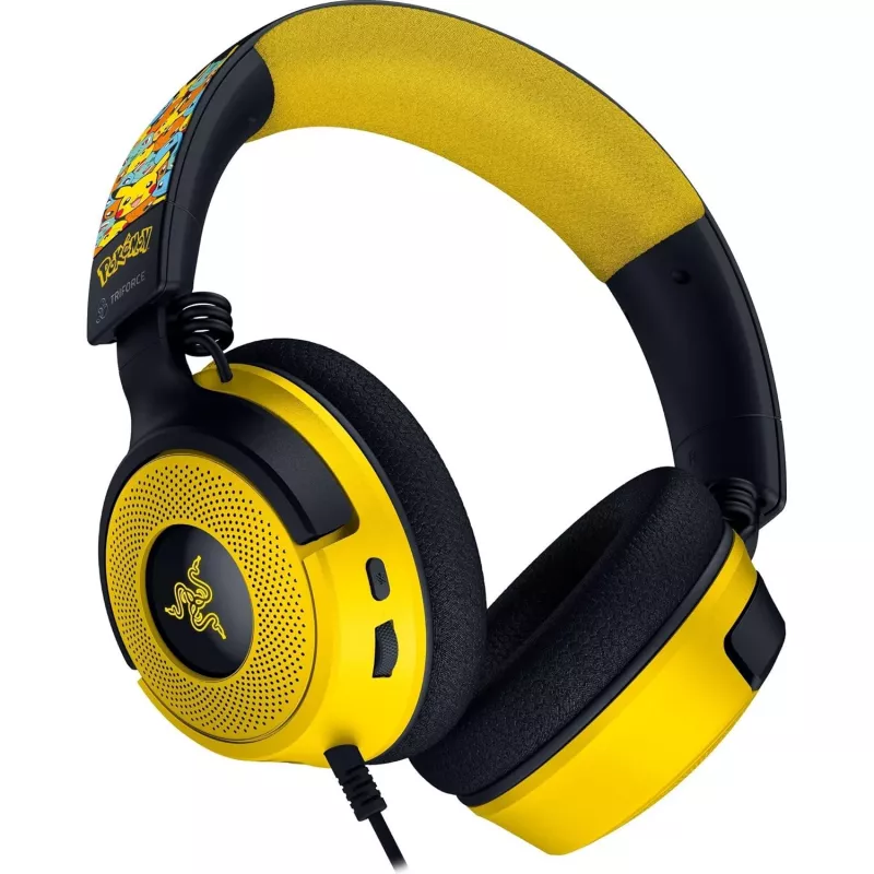 Razer Kraken V4 X Pokemon Kanto Starters Edition auscultadores gaming com fios, Chroma RGB