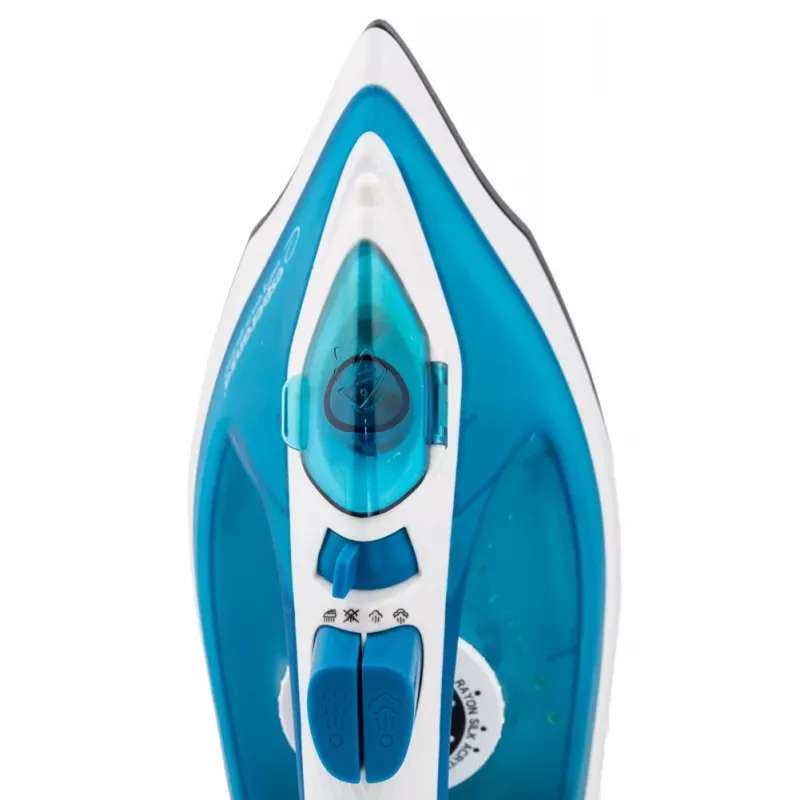Ferro a vapor Esperanza EHI002 Slider, 2200 W, base cerâmica, vapor vertical, branco/azul