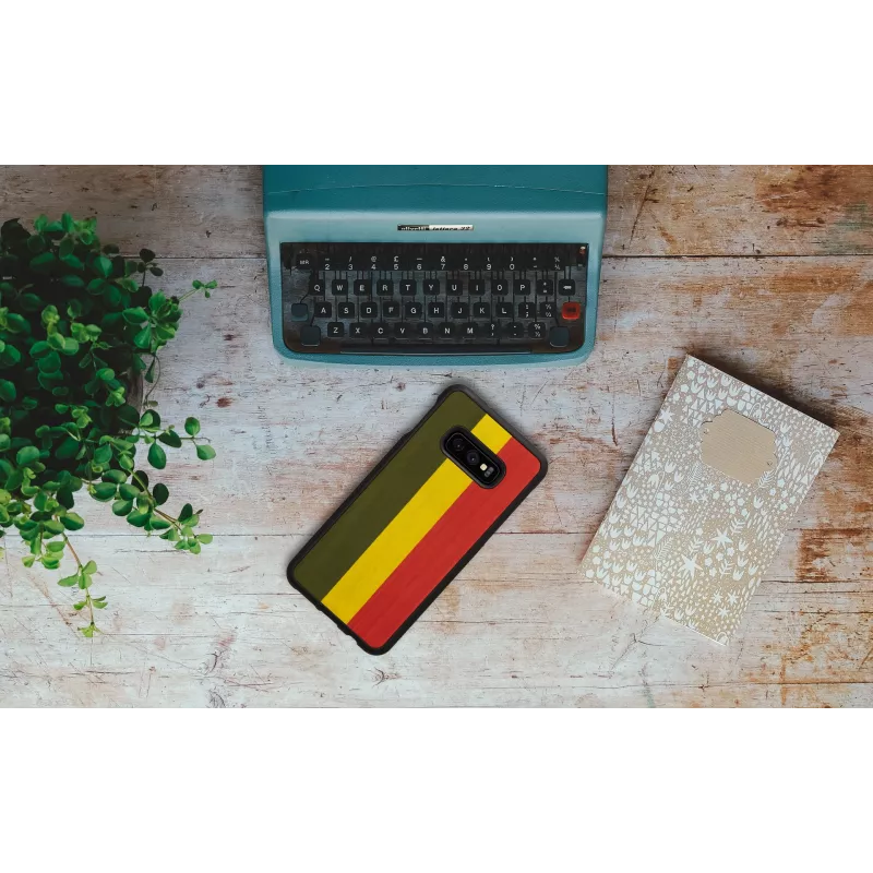 Capa para smartphone man and wood para Samsung Galaxy S10e, reggae preto capa protetora