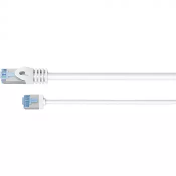Goobay Cabo de rede CAT 6A ultra-flexível fino U/UTP branco - ficha extra-curta (74285)