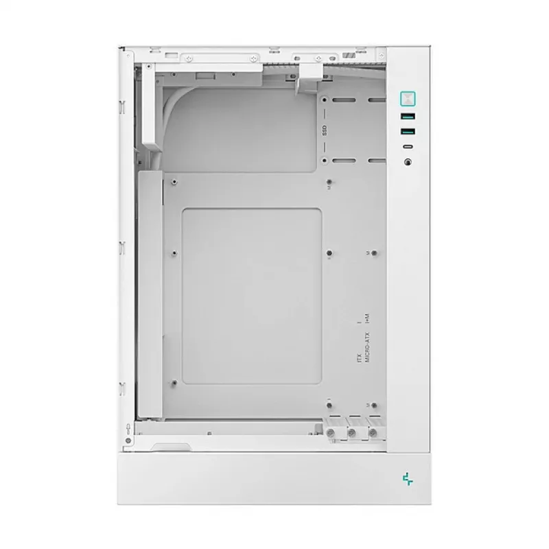 DeepCool CH170 PLUS WH caixa de PC Midi Tower, Micro ATX, sem fonte de alimentação, 4 ranhuras de expansão, branca