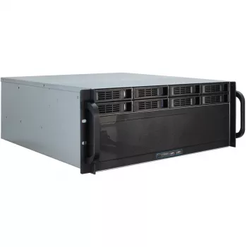 Caixa de servidor Inter-Tech 4U-4408 Rack preto, prateado