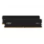 Crucial - DDR5 - Kit - 32 GB: 2 x 16 GB - DIMM - 288-PIN 6000 MHz / PC5-48000 CL48 1.1 V sem buffer on-die ECC preto