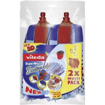 Conjunto de esfregona VILEDA SuperMocio 3x Action, pack múltiplo de 2 peças, modelo 122615