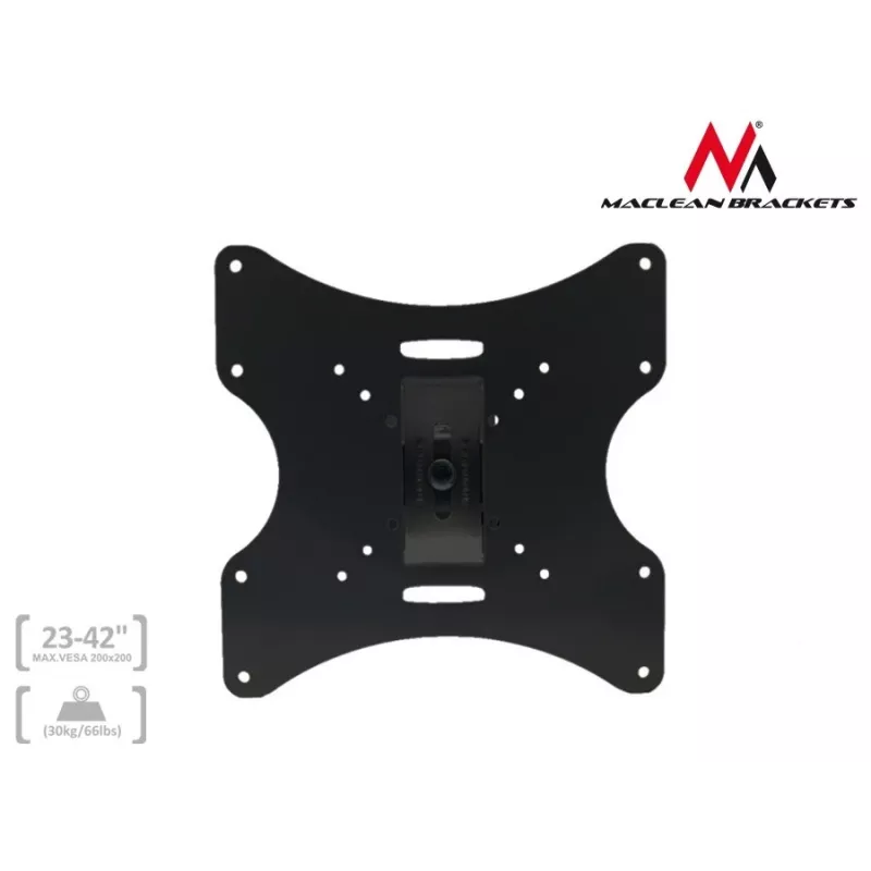 Suporte de parede universal Maclean MC-501A para TV 23-42 polegadas, até 30 kg, VESA 200x200, preto
