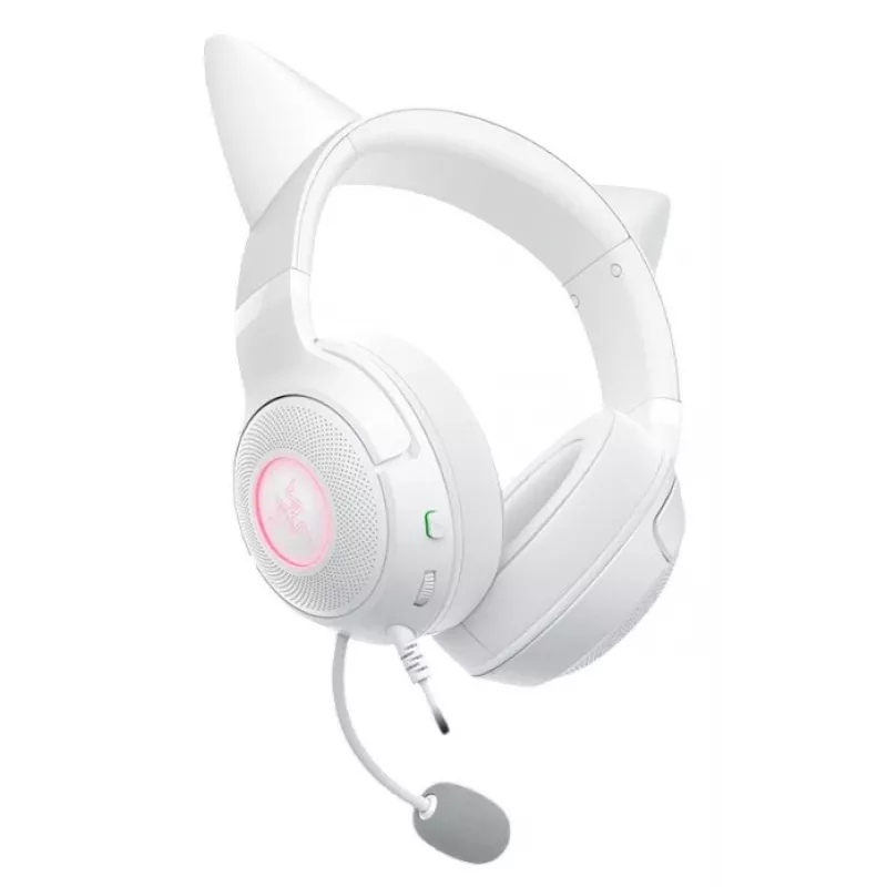 Headset Razer Kraken Kitty V2 Wired USB Type-A Branco — Circum-aural, arco de cabeça, 20–20000 Hz, cabo de 2 m