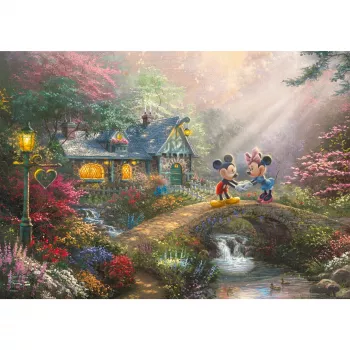 Thomas Kinkade Studios: Mickey & Minnie na lata nostálgica, Puzzle 500 peças