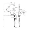 Misturadora de cozinha monocomando Hansgrohe Focus M41 240, com chuveiro extensível, 2jet 31815000