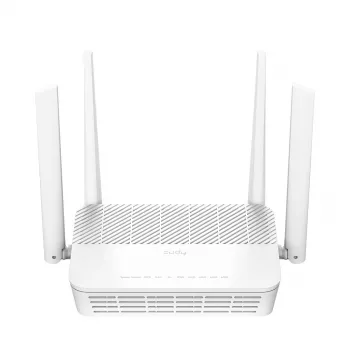 Router de secretária Cudy WR3000P Wi‑Fi 6 Dual-Band 2,4/5 GHz, 2,5 Gigabit Ethernet, 3 portas LAN, branco