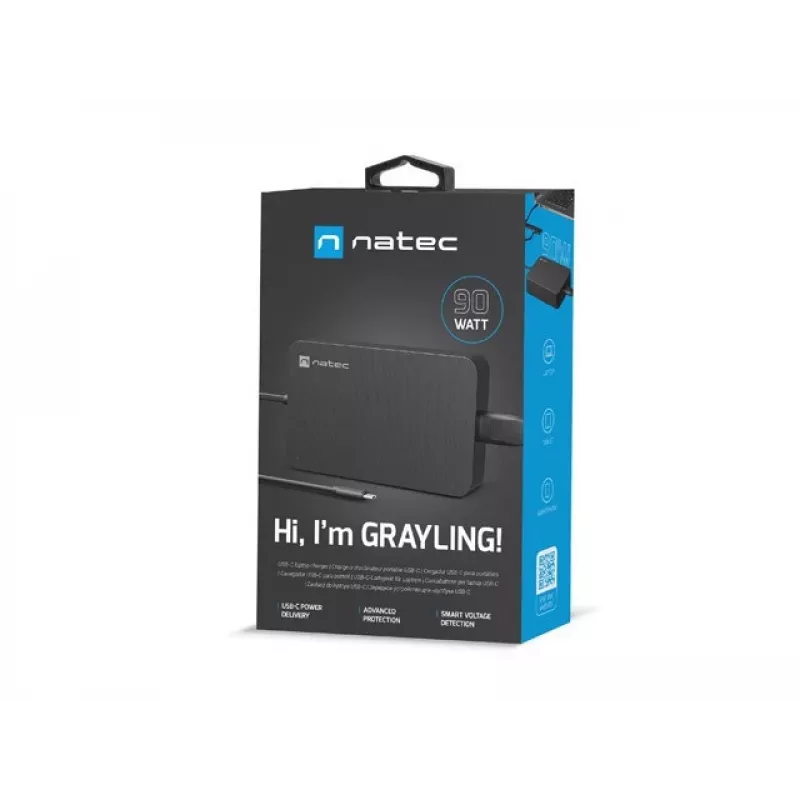 natec Grayling - portátil - interior - 110 - 240 V - 50 - 60 Hz - 90 W - 5 - 20 V