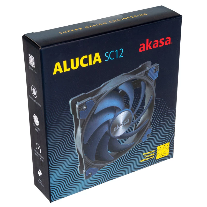 Ventoinha para caixa AKASA ALUCIA SC 120mm - azul