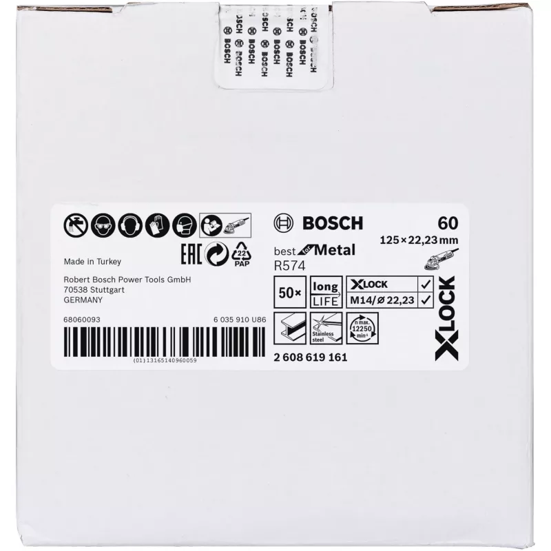 Acessório para rebarbadora Bosch 2 608 619 161 disco de desbaste