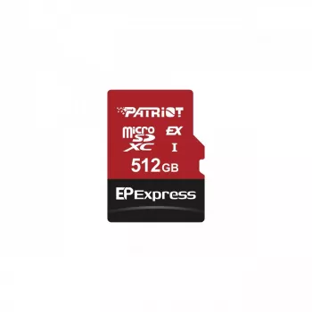 Cartão de memória MicroSDXC PATRIOT PEF512GEPEXMCX 512 GB UHS-I U3 V30 Class 10, leitura 800 MB/s, escrita 600 MB/s, interruptor de proteção contra escrita