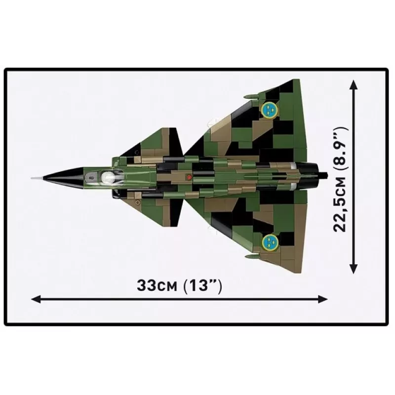 Conjunto de construção Cobi Blocks Saab AJS 3 Viggen 911 peças, conjunto de modelismo com 911 peças