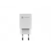 Carregador com fio para dispositivos móveis NATEC NUC-2140, 30W, USB-C PD 3.0 + USB-A, Samsung AFC, branco