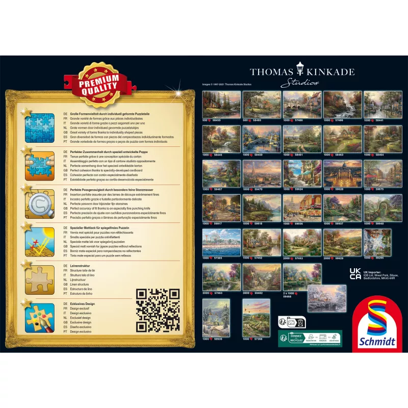 Puzzle Schmidt Spiele Thomas Kinkade Studios „Santa's Silent Night“ 1000 peças