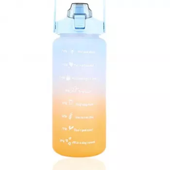 Garrafa de água motivacional Extralink, 2000 ml, garrafa desportiva, azul-laranja, BUT-993