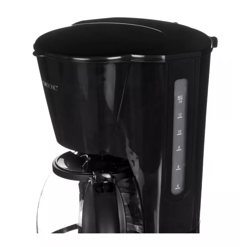 Máquina de café de filtro CLATRONIC KA 3473, depósito de água de 1,5 l, capacidade para 14 chávenas, preto