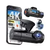 Dashcam para automóvel VANTRUE N4 PRO S 3 canais (frente + interior + traseira), 3840x2160, F/1.8, Wi‑Fi, GPS, ecrã 3,19 polegadas