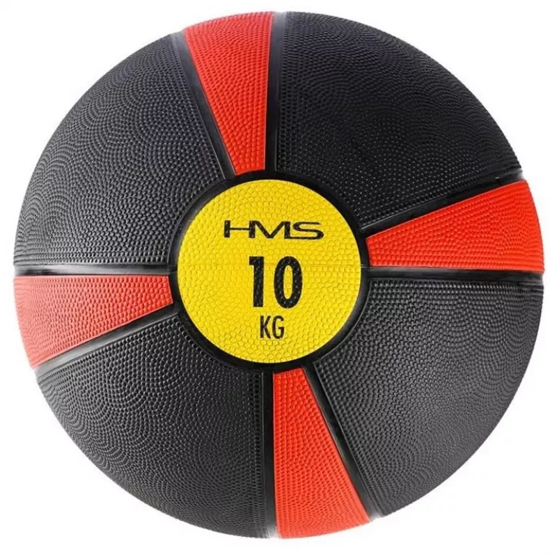 Bola medicinal HMS Fitness NK10 10 kg preto, vermelho