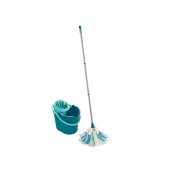 LEIFHEIT 52106 Esfregona de algodão, fibra, húmido e seco, azul, branco