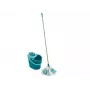 LEIFHEIT 52106 Esfregona de algodão, fibra, húmido e seco, azul, branco
