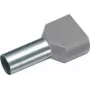 Terminal duplo Cimco 187741 4 mm² parcialmente isolado cinzento 100 unid. (187741)
