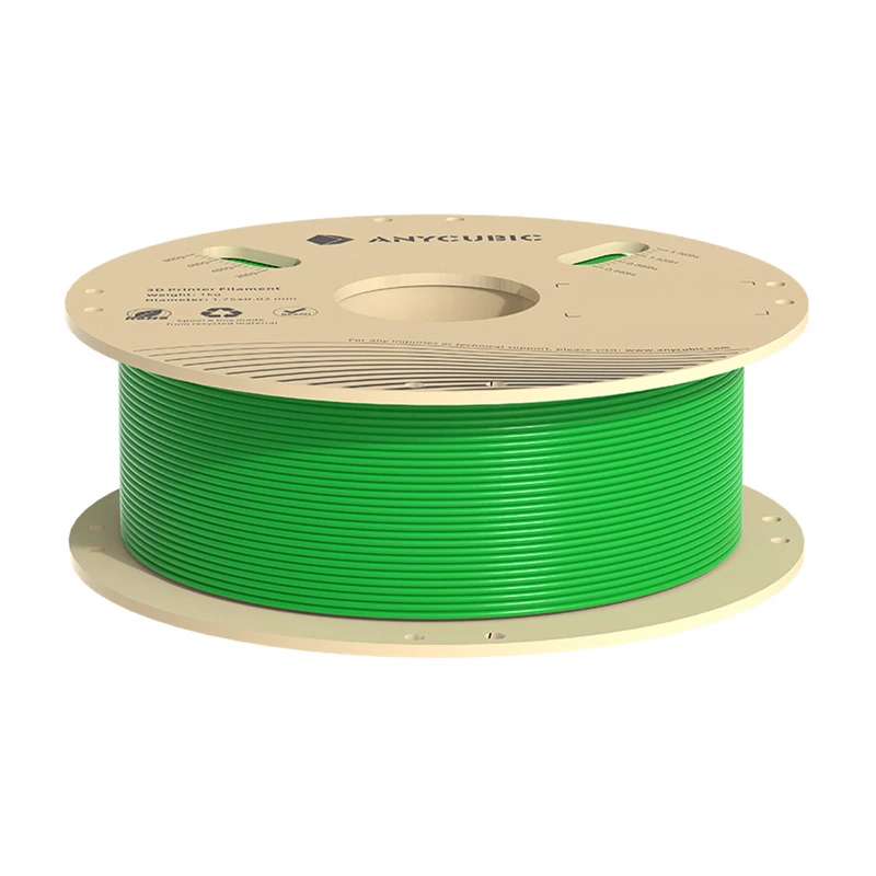 Bobina de filamento PLA 1 kg AnyCubic verde para impressoras 3D FDM 1,75 mm