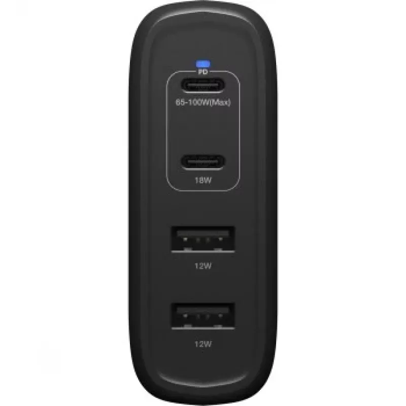 Carregador de parede OTTERBOX 78-81343 100W GaN com 2× USB-C e 2× USB-A