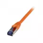 Cabo patch RJ45 - CAT6A 500 MHz - 0,5 m - laranja - S-STP (S/FTP) - TPE/LSZH (Superflex) - AWG26 - Syner