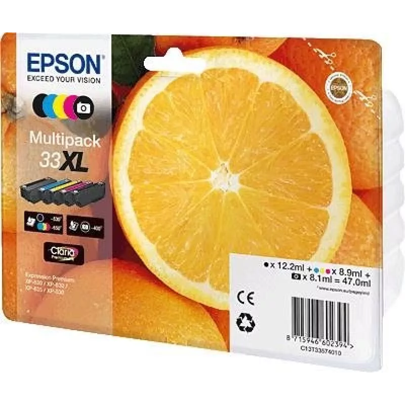 Epson 33XL Multipack C13T33574010, 5 cores (preto, preto foto, ciano, magenta, amarelo)