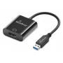 Conversor de áudio e vídeo USB-A para HDMI MediaRange MRCS232, cabo de 20 cm, preto